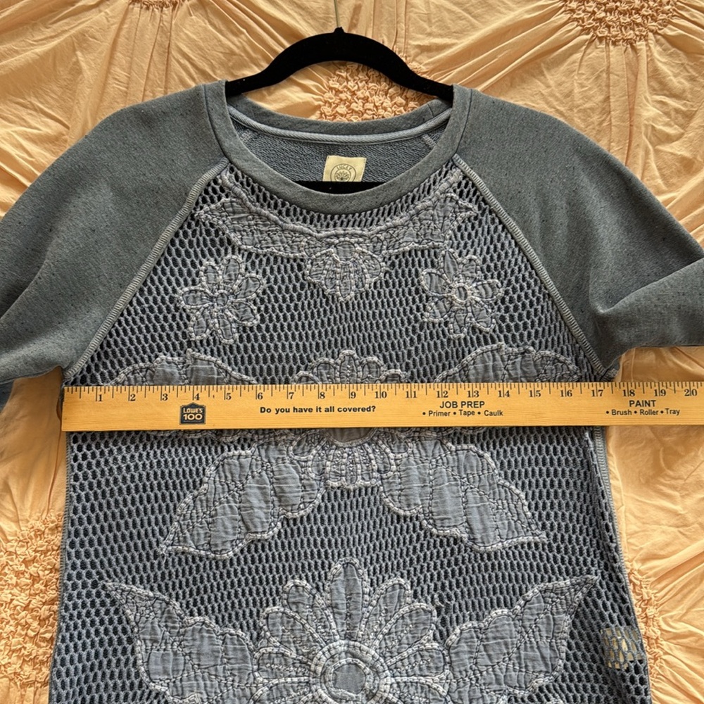 Lucky Brand Lucky Lotus Floral French Terry Top - Picture 9 of 15